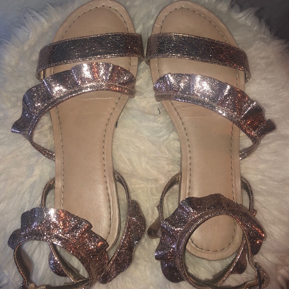 Rose gold sandals